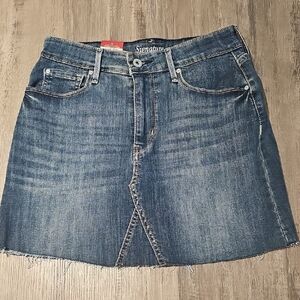 Signature by Levi Strauss Blue Denim Mini Skirt